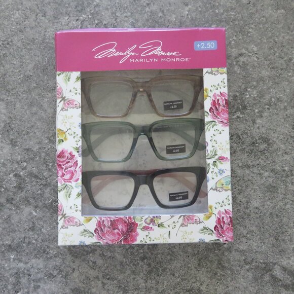 (A-7) Marilyn Monroe Premium Reading Glasses 3 pairs Set - Picture 1 of 8